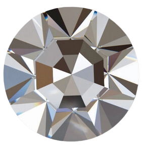 Macro photograph of a faceted natural diamond